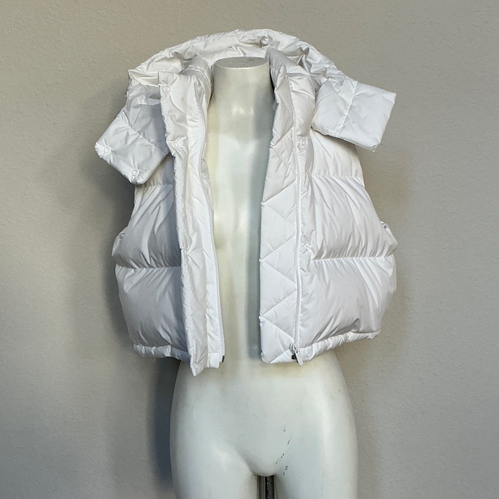 Lululemon Athletica White Wunder Puff Cropped Puffer Vest - Picture 3 of 10